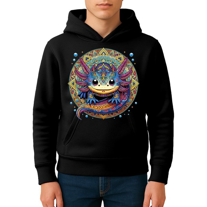 Axolotl Maya Aztec Axolot Kids Hoodie
