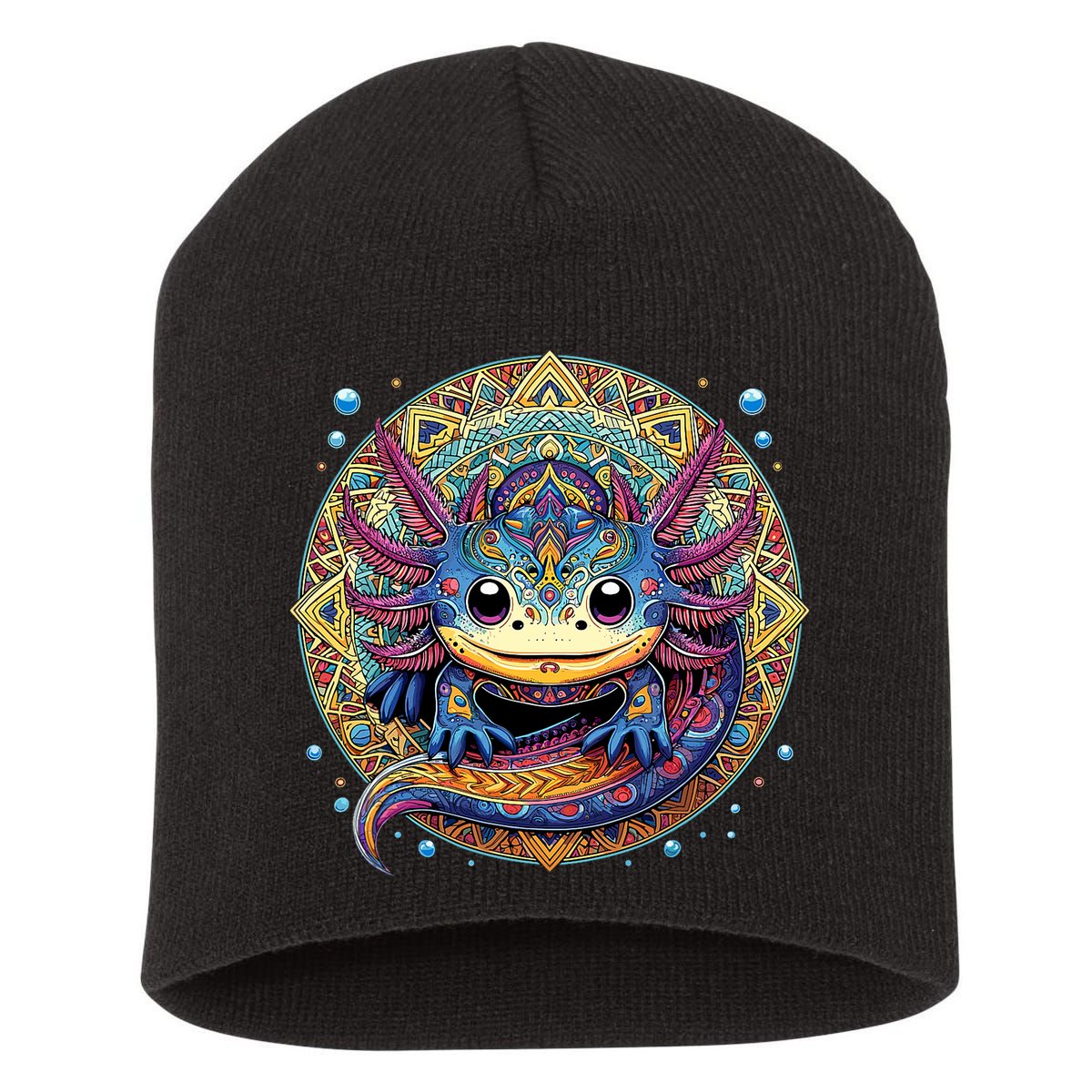 Axolotl Maya Aztec Axolot Short Acrylic Beanie