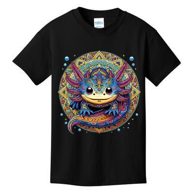 Axolotl Maya Aztec Axolot Kids T-Shirt