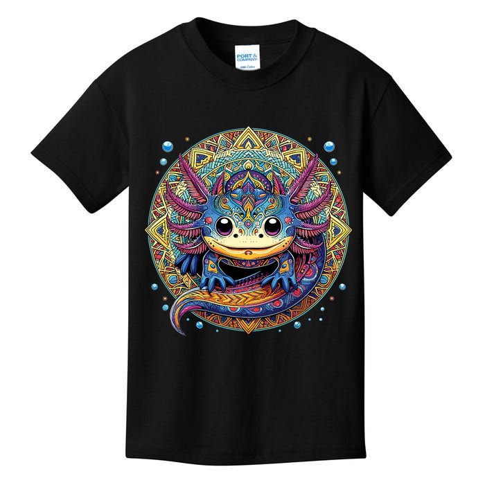 Axolotl Maya Aztec Axolot Kids T-Shirt