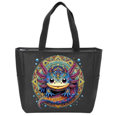Axolotl Maya Aztec Axolot Zip Tote Bag
