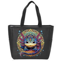 Axolotl Maya Aztec Axolot Zip Tote Bag