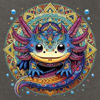 Axolotl Maya Aztec Axolot Cotton Canvas Backpack