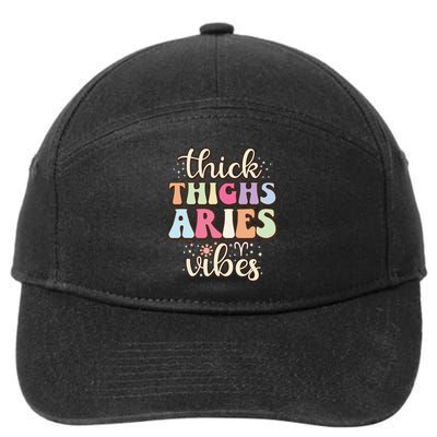 Aries March April birthday Retro astrology Aries Zodiac sign 7-Panel Snapback Hat