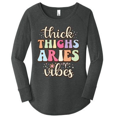 Aries March April birthday Retro astrology Aries Zodiac sign Women's Perfect Tri Tunic Long Sleeve Shirt