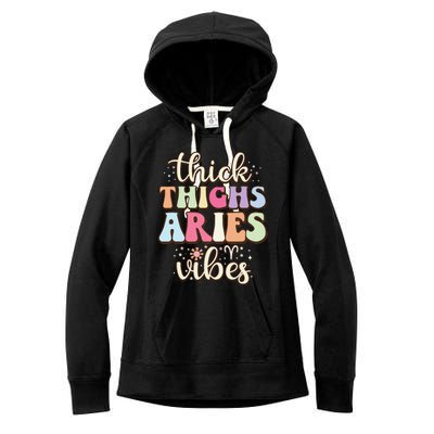 Aries March April birthday Retro astrology Aries Zodiac sign Women's Fleece Hoodie