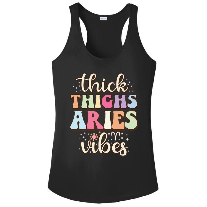 Aries March April birthday Retro astrology Aries Zodiac sign Ladies PosiCharge Competitor Racerback Tank