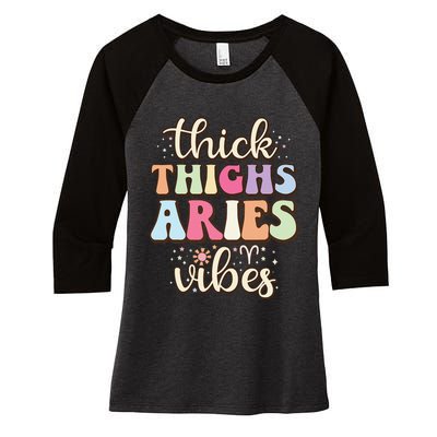 Aries March April birthday Retro astrology Aries Zodiac sign Women's Tri-Blend 3/4-Sleeve Raglan Shirt