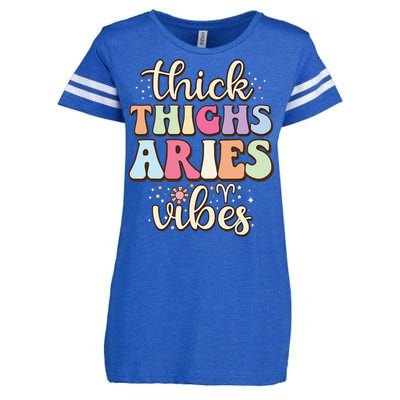 Aries March April birthday Retro astrology Aries Zodiac sign Enza Ladies Jersey Football T-Shirt