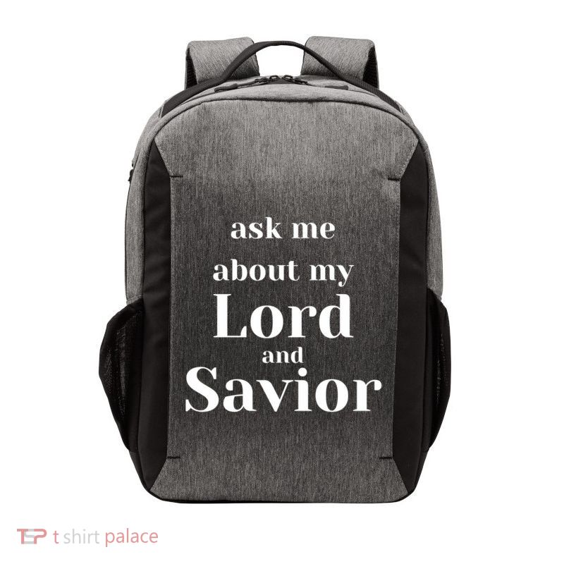 Ask Me About My Lord And Savior Vector Backpack