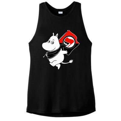 Antifa Moomin Ladies PosiCharge Tri-Blend Wicking Tank