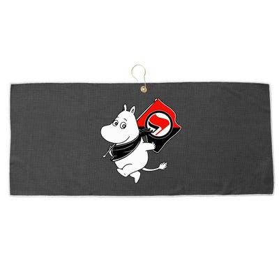 Antifa Moomin Large Microfiber Waffle Golf Towel