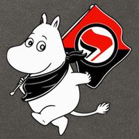Antifa Moomin Cotton Canvas Backpack