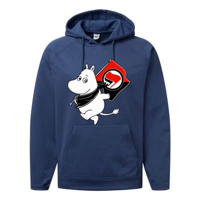 Antifa Moomin Performance Fleece Hoodie