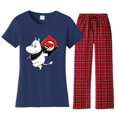 Antifa Moomin Women's Flannel Pajama Set