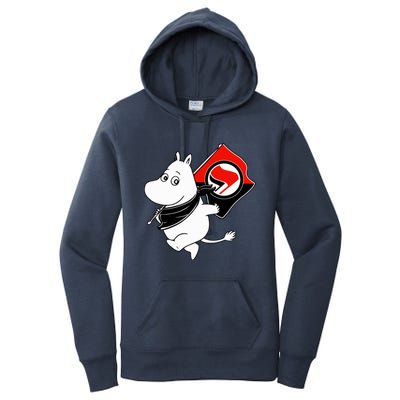 Antifa Moomin Women's Pullover Hoodie