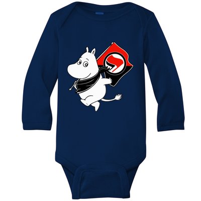 Antifa Moomin Baby Long Sleeve Bodysuit