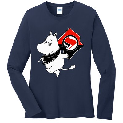 Antifa Moomin Ladies Long Sleeve Shirt