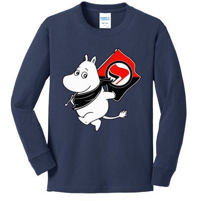 Antifa Moomin Kids Long Sleeve Shirt