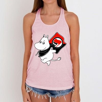 Antifa Moomin Women's Knotted Racerback Tank