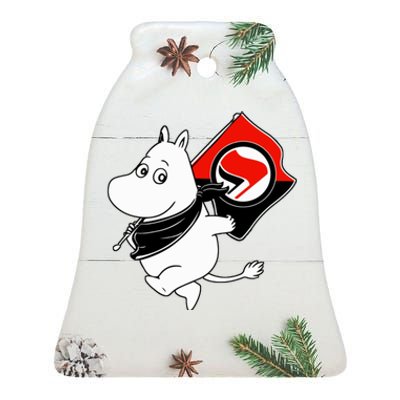 Antifa Moomin Ceramic Bell Ornament