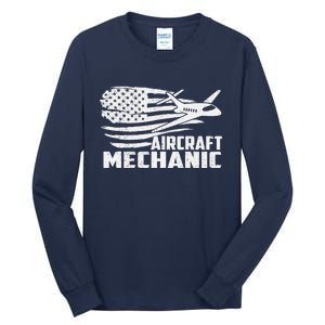 Aircraft Mechanic Aviation Airplane Maintenance Engineer Tall Long Sleeve T-Shirt