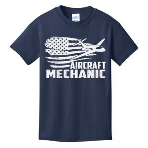 Aircraft Mechanic Aviation Airplane Maintenance Engineer Kids T-Shirt