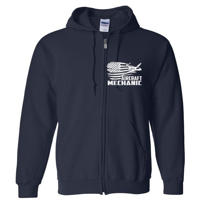 Aircraft Mechanic Aviation Airplane Maintenance Engineer Full Zip Hoodie