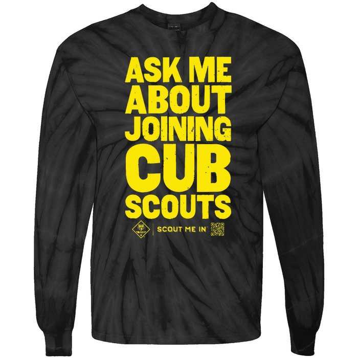 Ask Me About Joining Cub Scouts Tie-Dye Long Sleeve Shirt