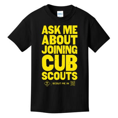 Ask Me About Joining Cub Scouts Kids T-Shirt