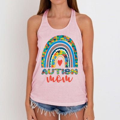 Autism Mom Autism Rainbow Cool Gift Women's Knotted Racerback Tank