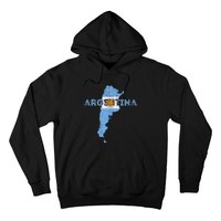 Argentinian Map and Flag Souvenir - Distressed Argentina Hoodie