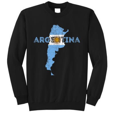 Argentinian Map and Flag Souvenir - Distressed Argentina Sweatshirt