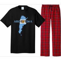 Argentinian Map and Flag Souvenir - Distressed Argentina Pajama Set