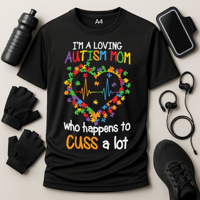 Autism Mom Autism Heart, Autism Puzzle Cooling Performance Crew T-Shirt
