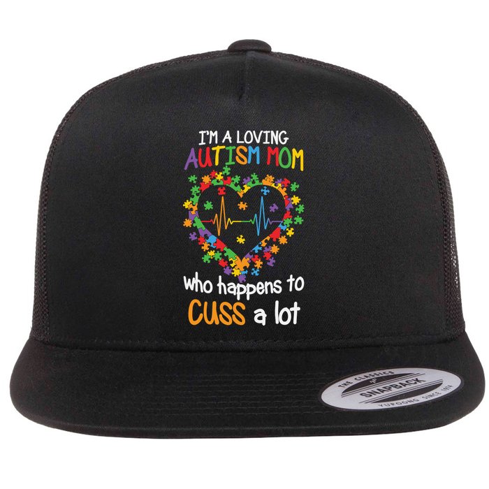 Autism Mom Autism Heart, Autism Puzzle Flatbill Hat