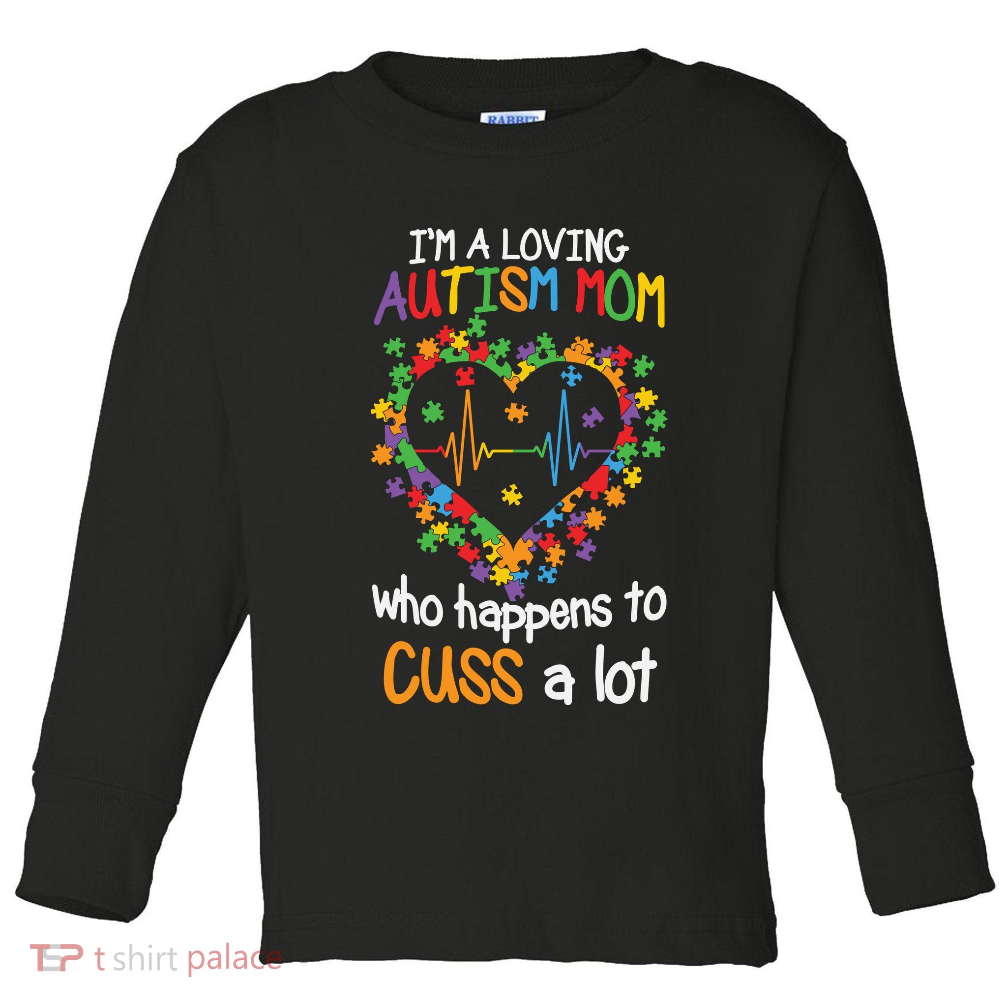 Autism Mom Autism Heart, Autism Puzzle Toddler Long Sleeve Shirt