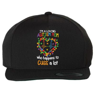 Autism Mom Autism Heart, Autism Puzzle Wool Snapback Cap
