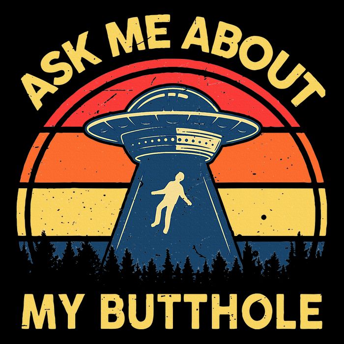 Ask Me About My Butthole Cute Alien Costume Adults Ufo Drawstring Bag