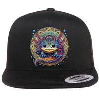 Axolotl Maya Aztec Axolot Flat Bill Trucker Hat
