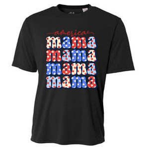 American Mama All American Mama Fourth Of July Mom Mother's Day 4th Of July Cooling Performance Crew T-Shirt