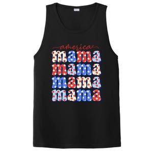 American Mama All American Mama Fourth Of July Mom Mother's Day 4th Of July PosiCharge Competitor Tank