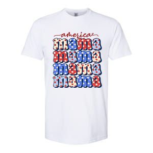 American Mama All American Mama Fourth Of July Mom Mother's Day 4th Of July Softstyle CVC T-Shirt