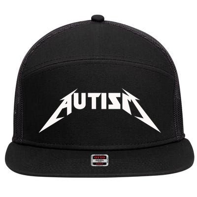 Autism Meme 7 Panel Mesh Trucker Snapback Hat