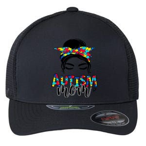 Autism Mom Autism Awareness Autism Mother Support Great Gift Flexfit Unipanel Trucker Cap