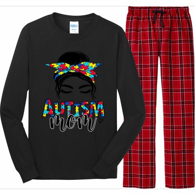 Autism Mom Autism Awareness Autism Mother Support Great Gift Long Sleeve Pajama Set