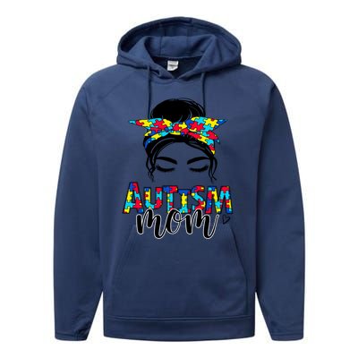 Autism Mom Autism Awareness Autism Mother Support Great Gift Performance Fleece Hoodie