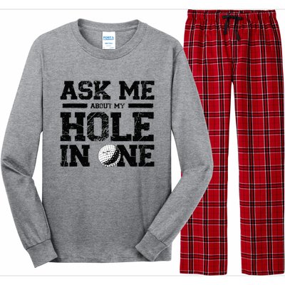 Ask Me About My Hole In One Long Sleeve Pajama Set