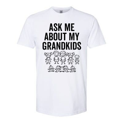 Ask Me About My Grand For Grandparent With Grand Gift Softstyle® CVC T-Shirt