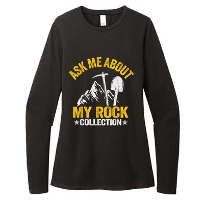 Ask Me About My Rock Collection Collector Jokes Geologist Womens CVC Long Sleeve Shirt